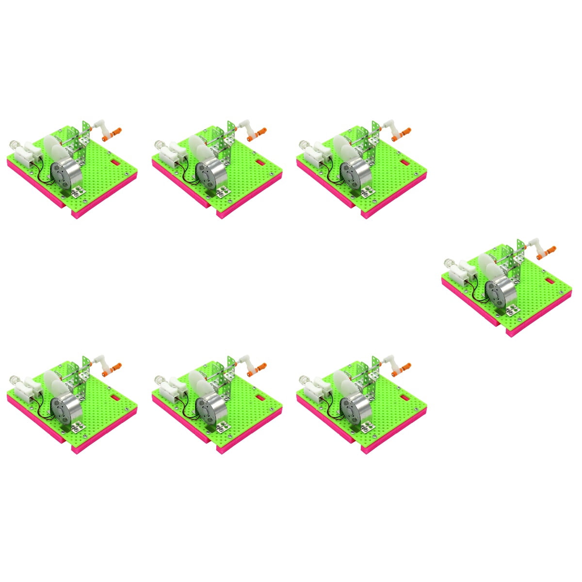 Worgeous 7 Sets DIY Manual Electricity Generator Toy Model Educational ...