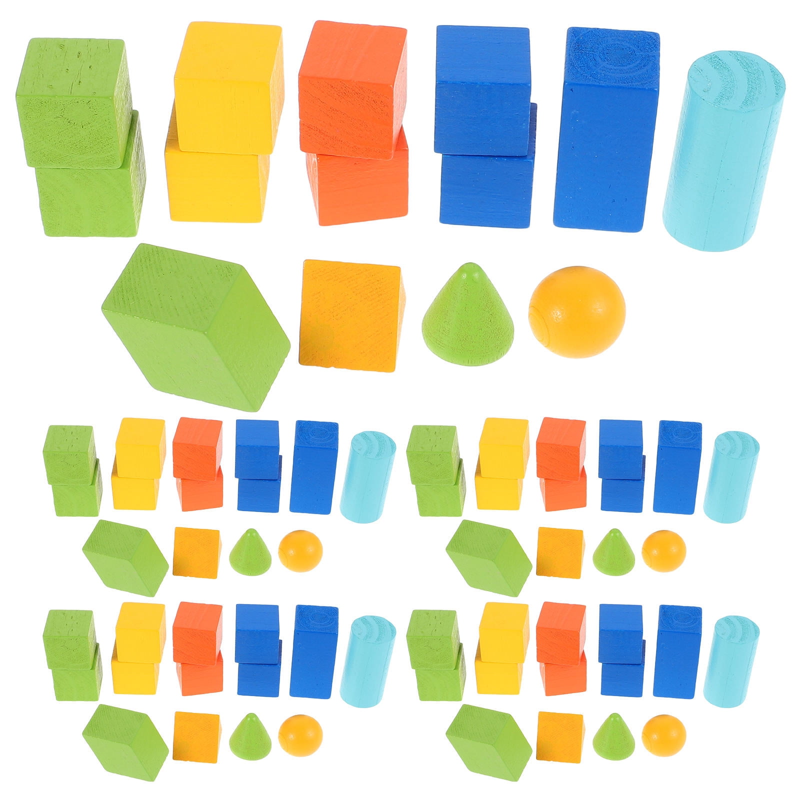 Basic Shapes 3d Blocks Geometric Shapes For Kids 60 Pcs Translucent Geometric Shapes - 3D Math ...