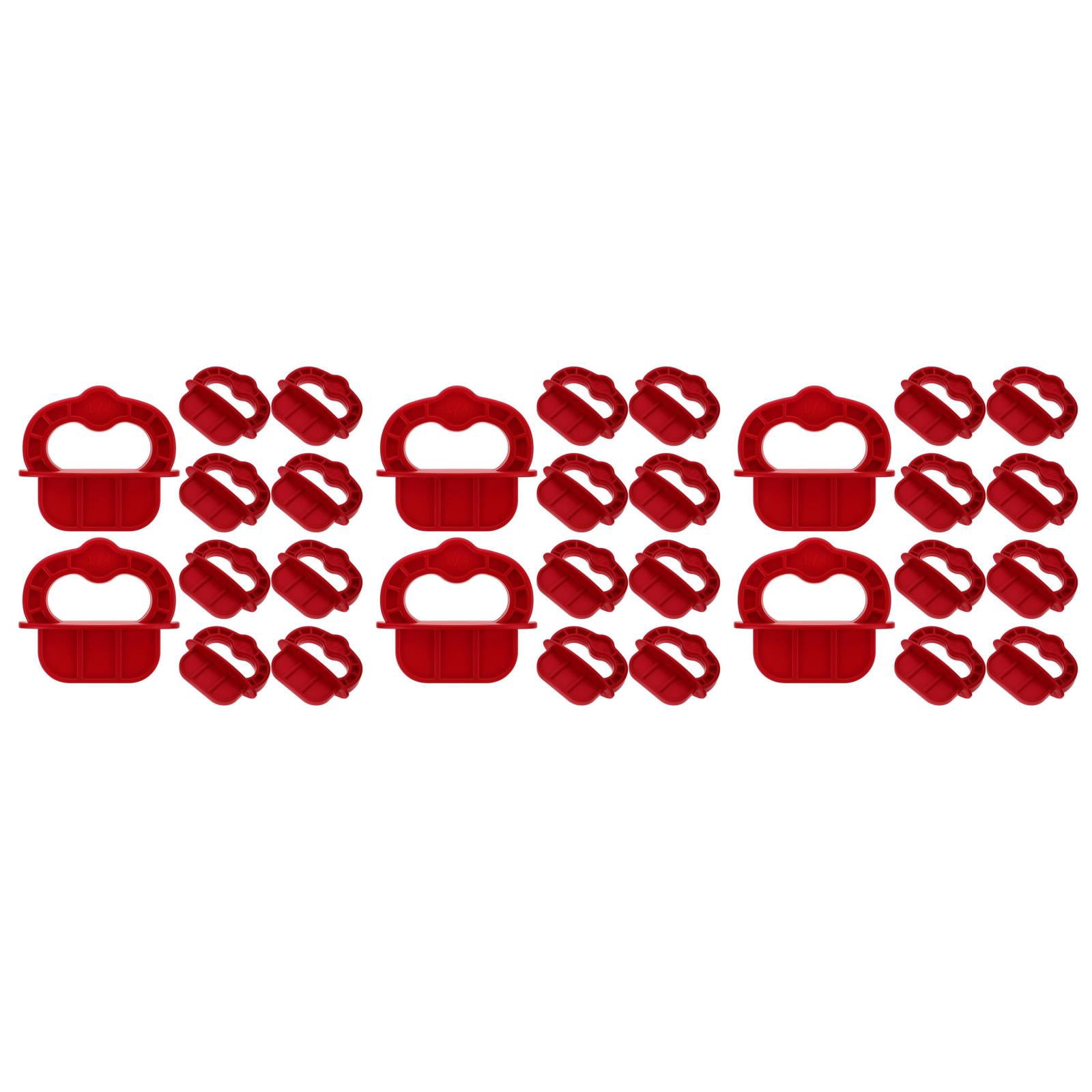Worgeous 72 pcs Red Plastic 1/4 Deck Board Spacer Rings Deck Jig For ...