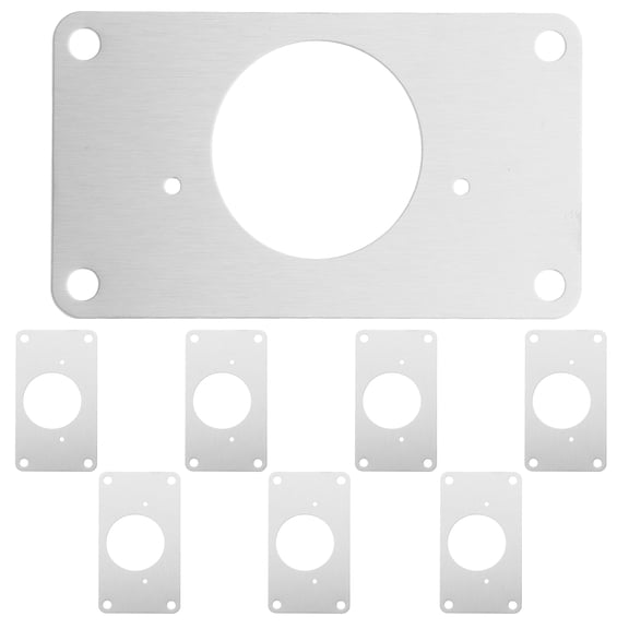 SEWCHICS Stainless Steel Cabinet Hinge Repair Plate Silver for 8Pcs 3.5*2*0.04In