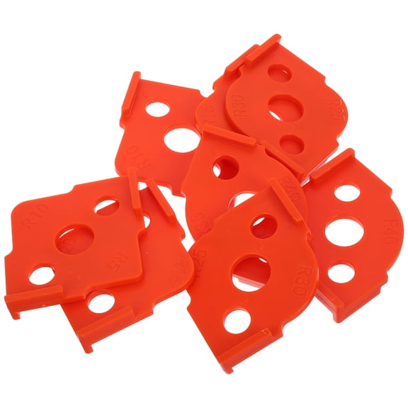 WHAMVOX 8PCS Round Corner Radius Template Set Nylon Orange for Woodworkers Home Improvement Projects