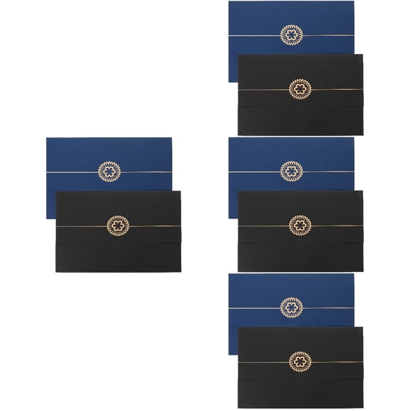 Worgeous 8 Pcs Stamping Pattern Certificate Cover Paper Document Covers Certificate Holders Diploma Holders