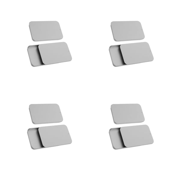 Worgeous 8 Pcs Tinplate Storage Cans Multi-Purpose Small Tin Boxes with Lid for Balm Retro Tin Boxes Metal Tinplate Empty Box For Jewelry Storage