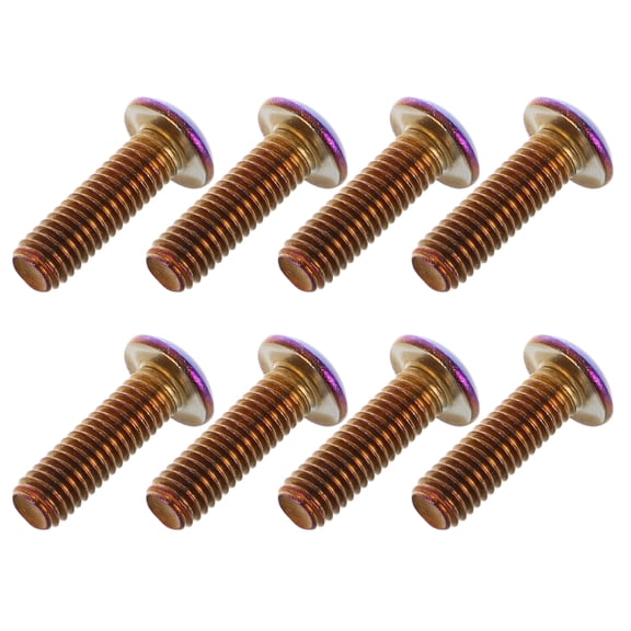 Worgeous 8 Pcs Titanium Alloy Screws Bolts Camouflage Flat Head Magnetic