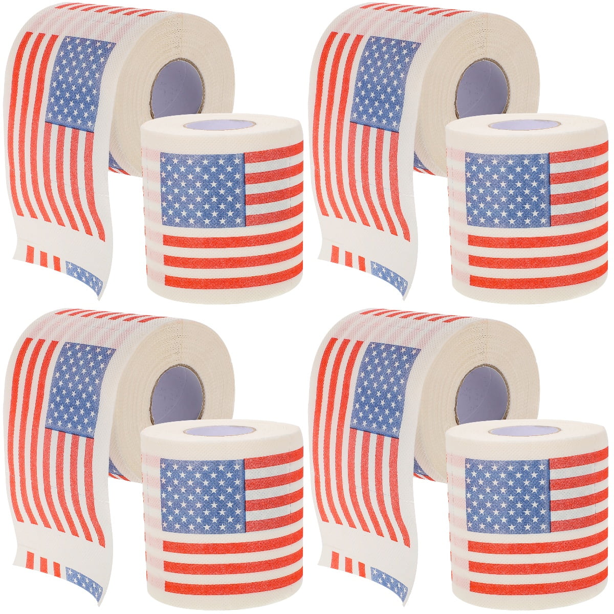 Worgeous 8 Rolls American Flag Toilet Paper Roll Paper Tissue Paper ...