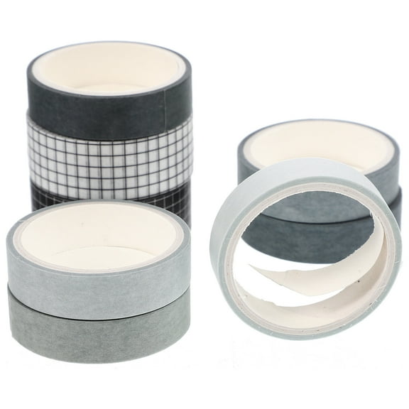 Worgeous 8 Rolls Solid Color Washi Tape Pen Packing with Dispenser