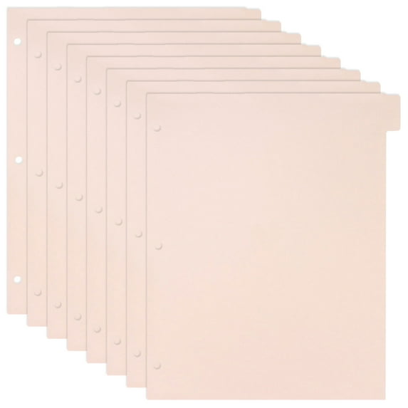 Worgeous 8 Sheets File Divider in Pink for Document Separation and Organization 10.93x8.37x0.04in