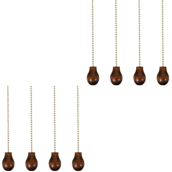 WEUVEB Dark Brown Wooden Gourd Shape Pendant for Elegant Decoration