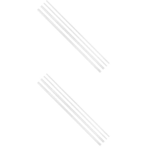 Worgeous 8 pcs Clear Round Tubes Transparent Tubing Hard Unbreakable Craft Tubes