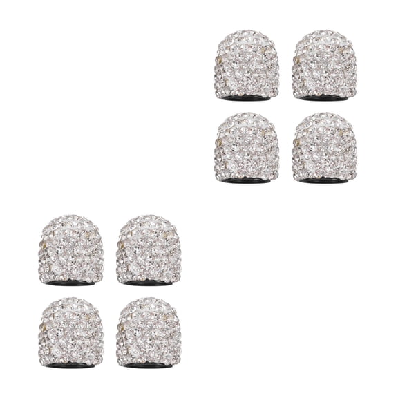 Worgeous 8 pcs  Rhinestone Car Valves Core Tire Caps Auto Parts for Car Modification
