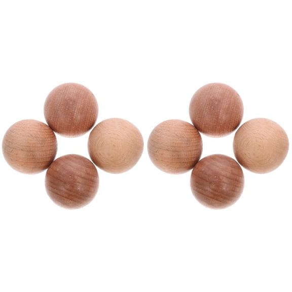 Worgeous 8 pcs Wood Cabinet Knobs Wooden Dresser Knobs Wooden Ball Drawer Knobs Wooden Ball for Craft