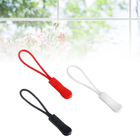 Worgeous 80pcs Plastic Zipper Pullers with Non- Rope for Suitcase Tent Backpack Jacket, End Fit Rope Fixers, Mixed Colors