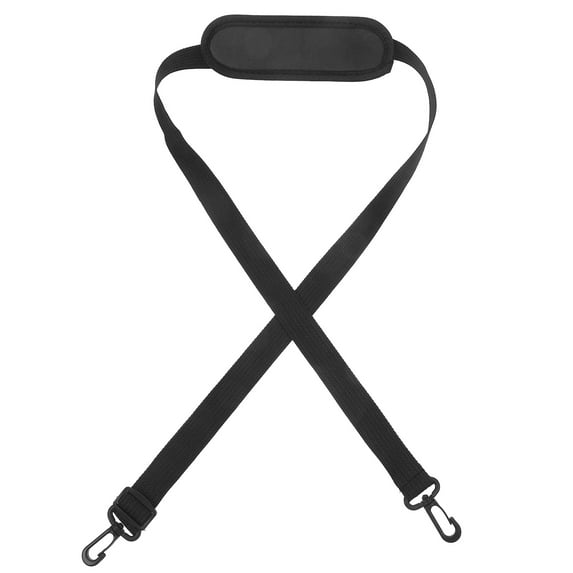 Worgeous Durable Nylon Messenger Bag Strap Replacement Black 1Pcs 25.5X7.2X0.7Cm