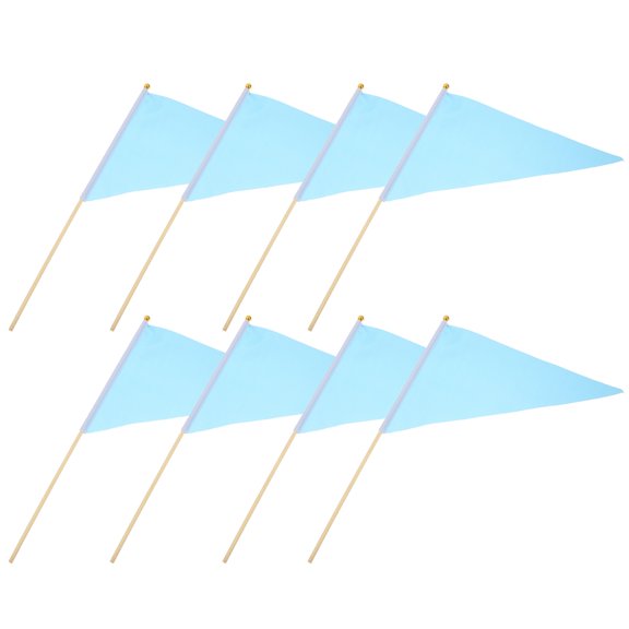 Worgeous 8Pcs Triangular Marking Flags for Lawn and Pet Cleanup Polyester 15.7x11.8in