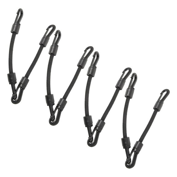Worgeous 8pcs Bungee Cords with Hooks for Kayak Tow Rope Dock Ropes for Boats, and Camping Essential Boat Accessories for Outdoor Adventures