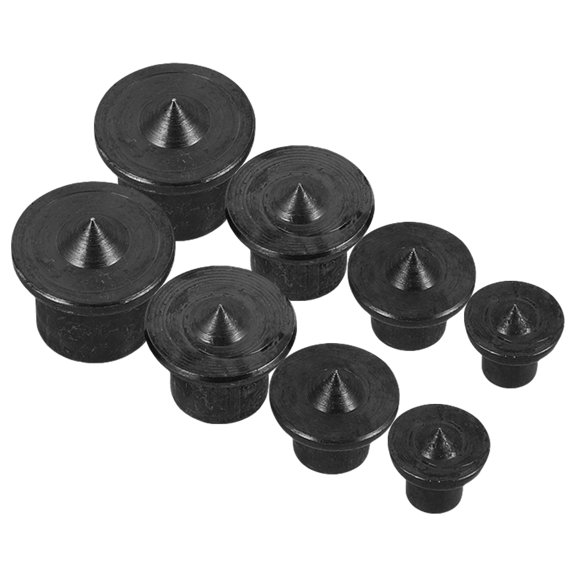 HOOWIFFY Carbon Steel Dowel Center Transfer Plugs, Black, 8 Pieces, Accurate Drill Alignment for Tile and Woodworking