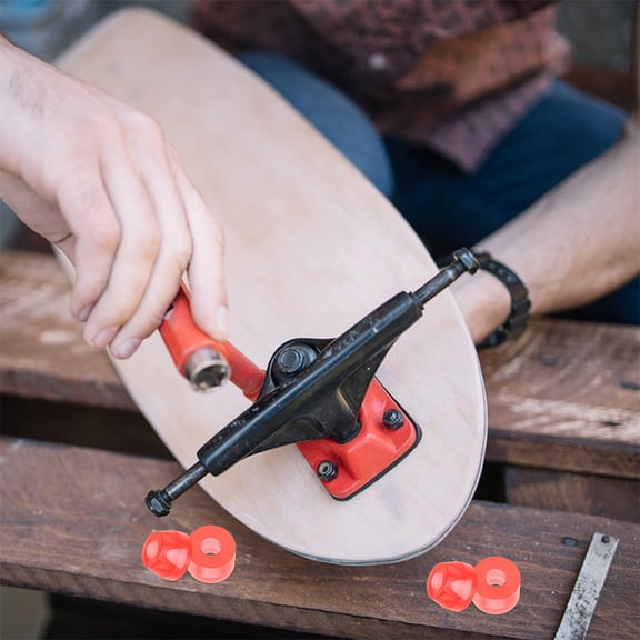 Worgeous 8pcs Skateboard Shock Absorption Pads Pu Damping Gaskets Roller Skate Bushings For Protecting Skateboard And Reducing Vibration