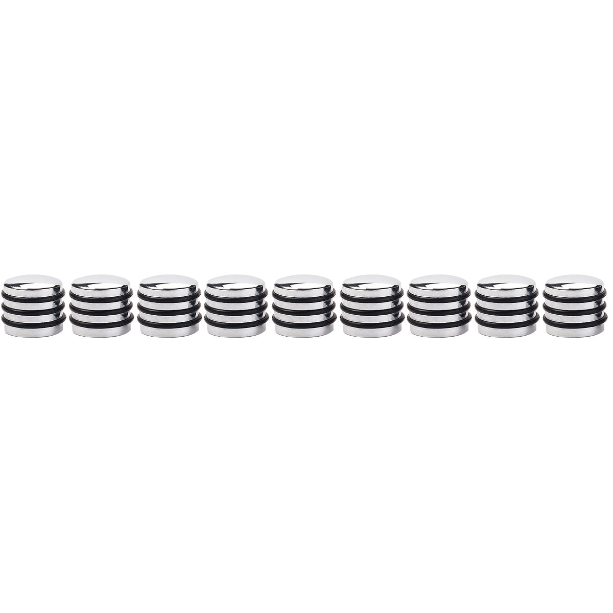 Worgeous 9 pcs Volume Control Knob with Dome for Guitar Bass Parts Accessory GD111 (Silver)