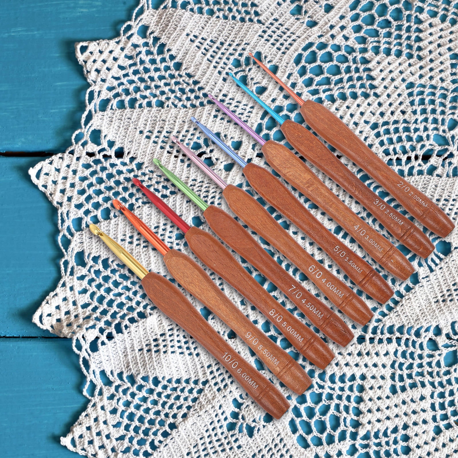 FONDOTIN Crochet Hooks Aluminium Knitting Tools