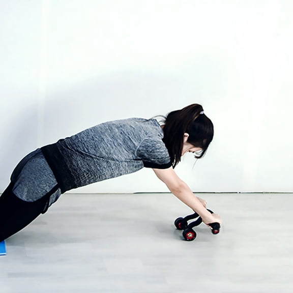 Worgeous  Abs Wheel Gym Equipment for Home Abdominal Trainer Fitness Black