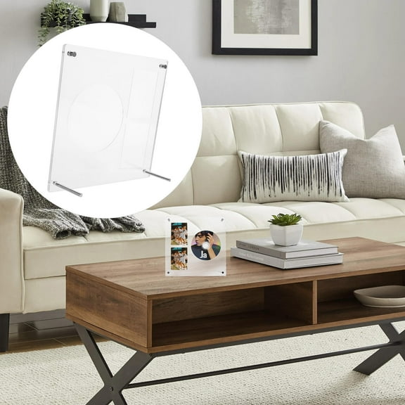 RENACLIPY White Acrylic CD Display Stand Simple Style Home Decoration 9.49.40.3in