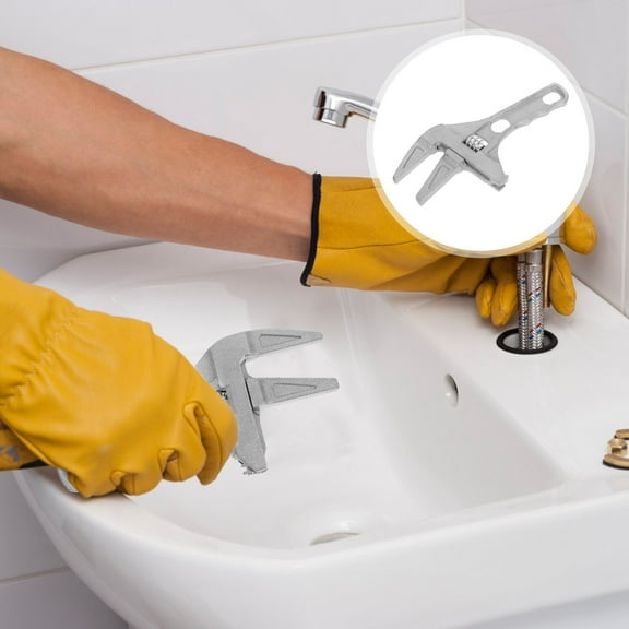 Worgeous Adjustable Repair Wrench Faucet Aluminum Alloy Wrench Tool