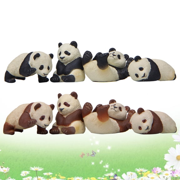 Worgeous Adorable Panda Shaped Toy Made of PVC Plastic for Decoration Assorted Color