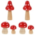 thumbnail image 1 of Worgeous Adorable Red Plastic Mushroom Decor for Shelf and Garden Decoration 6pcs Mini Size, 1 of 8