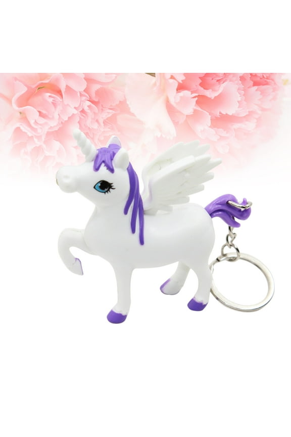 Adorable Unicorn Key Chain with LED Lighting and Sound Effects for Party Favors Car Decoration