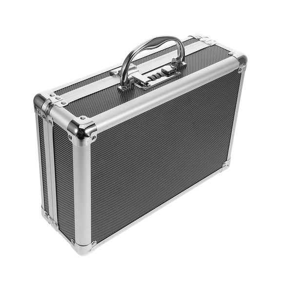 SEWCHICS Lockable Black Tool Storage Case, Portable Organizer .4 x 8.1 x 3.9 Inches, and Secure