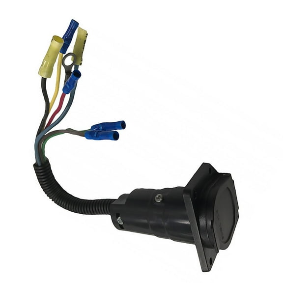 Worgeous American RV Trailer Plug Wiring Harness Converter with 7 Car End Connections for Durable Use Black