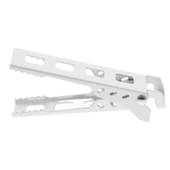 SEWCHICS Barbecue Anti-Scalding Clip Bowl Holder Silver Stainless Steel 1Pack
