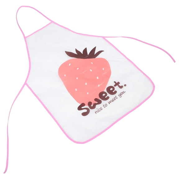 ROMANSENTIAL Sleeveless Decorative Disposable Apron with Strawberry Design for Adults