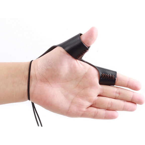 CIMAXIC Bowstring Saver Finger Guard Archery Black 1Pack