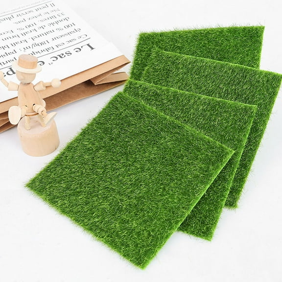 Worgeous Artificial Grass Mat for Decor Made of PP Looks Lifelike and Evergreen Suitable for Indoor Outdoor Decoration 10pcs