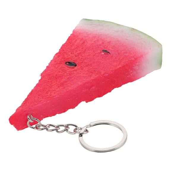 SKISUNO Portable Red Watermelon Slice Keychain Fruit Charm Durable Accessory for Home Bags Phones