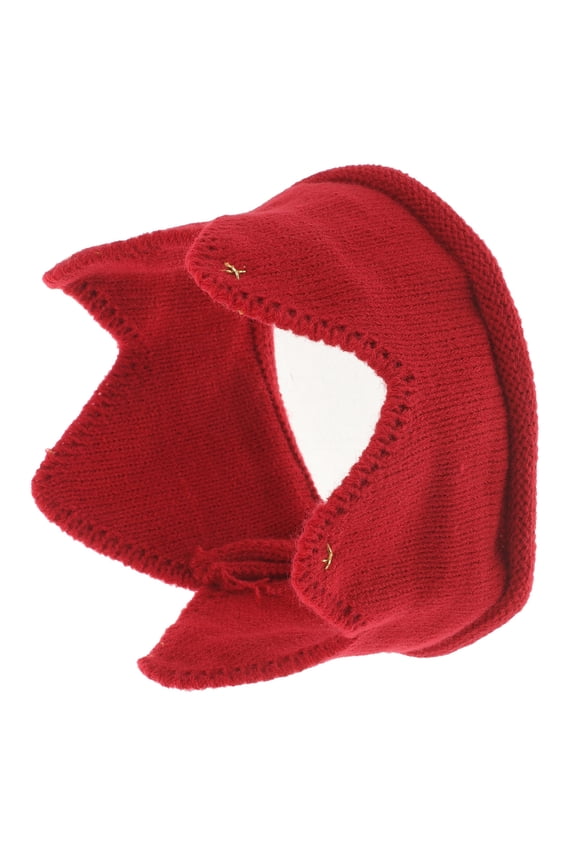 Worgeous Baby Kids Girls Warm Winter Knitted Hat Crown Knit Headband (Red)