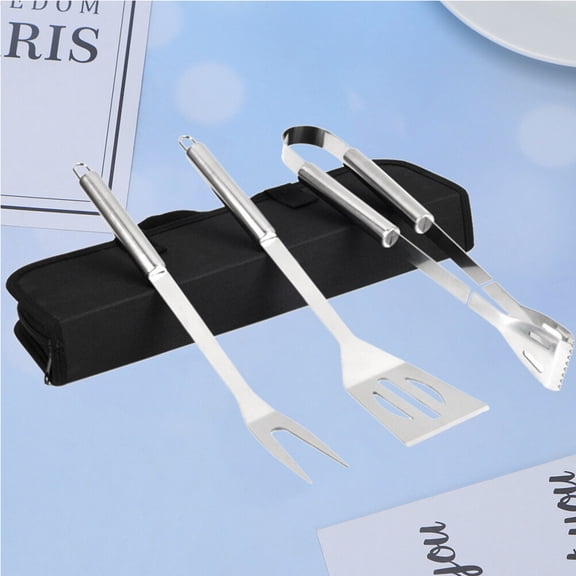 Worgeous  Barbecue Tool Set Skewers Accessories Grilling Tools Silver