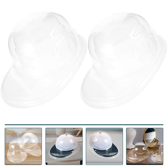 RENACLIPY Clear Transparent Hat Box with Plastic Cap Display Stand, Storage Case for Home and Retail Store Use