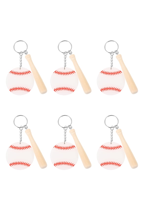 10-Pack Baseball Acrylic Keychains Sports Theme Party Favors Accessories