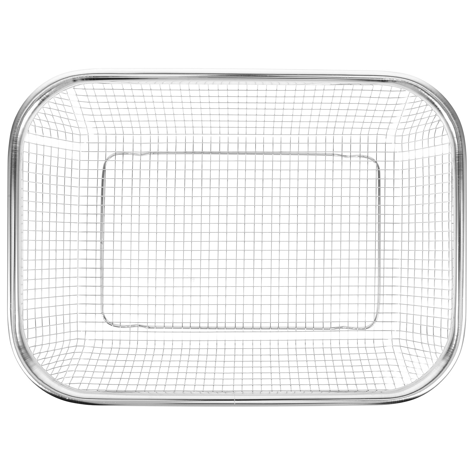 WHAMVOX Dishwasher Storage Basket for Fry with Stainless Steel Material Silver Color Uniform Hole Design