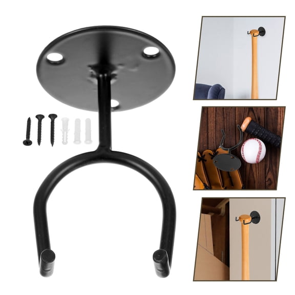 Worgeous Basketball Wall Holder Baseball Bat Display Stand Holders Mount Black