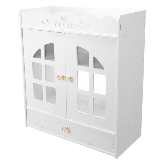 Worgeous  Bathroom Storage Rack Freestanding Cabinet Pedestal Locker Cabinets Shelves