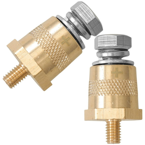 Worgeous Battery Terminal Connectors 6mm Adapter Side Post Car Accessories Golden