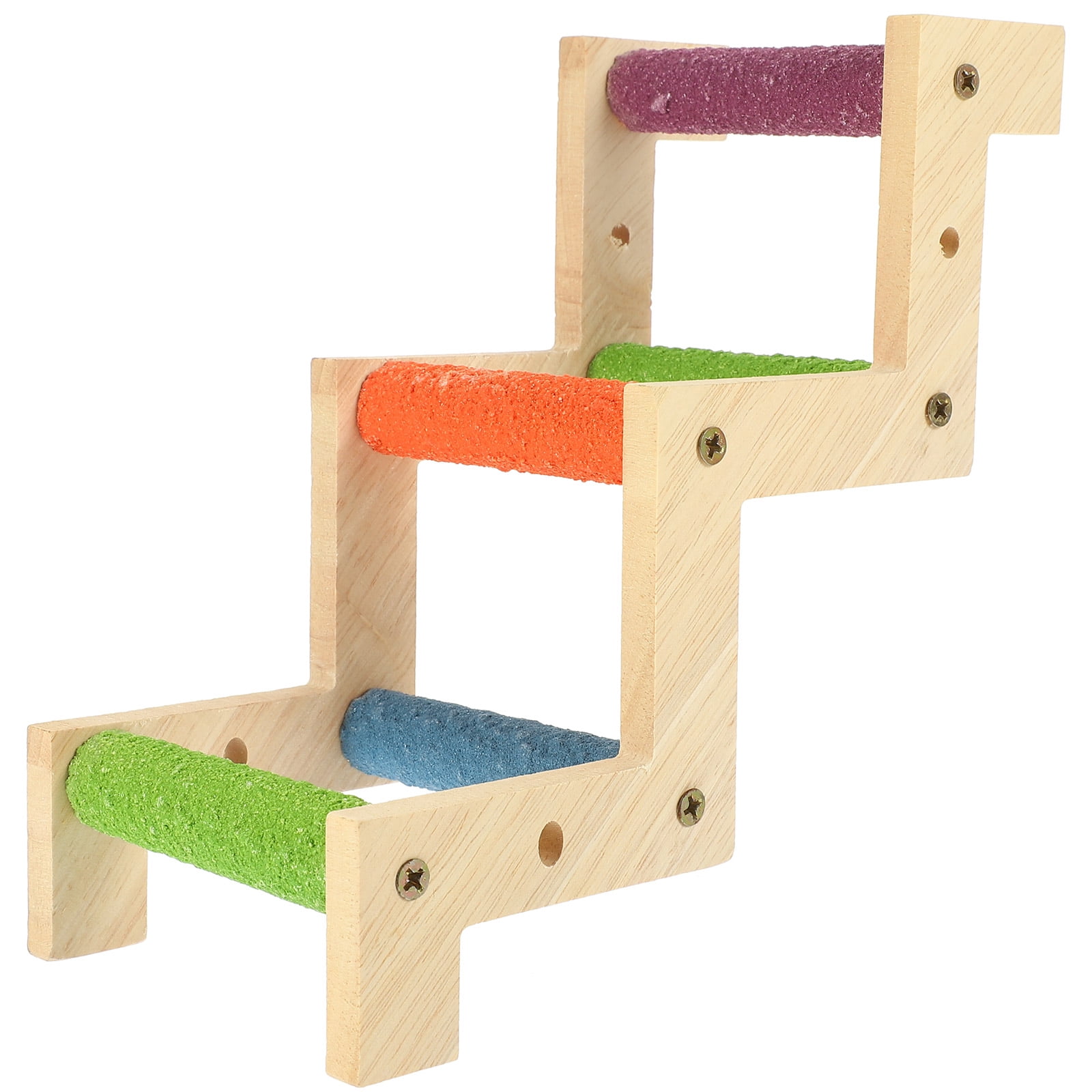 Worgeous Bird Cage Z Type Ladder Parrot Cage Wooden Ladder Bird Claw ...