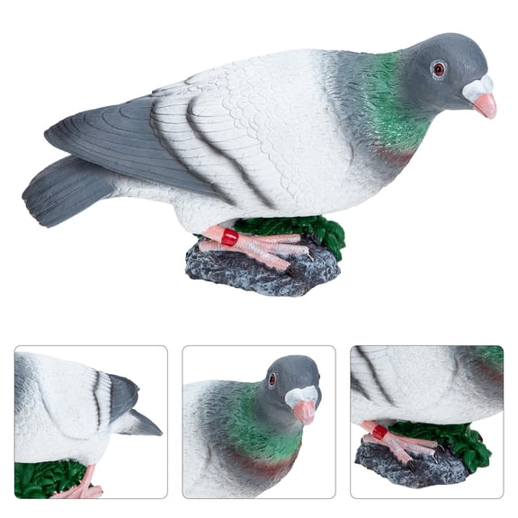Worgeous Bird Decorative Figurine Artificial Pigeon Dove Animal Simulation