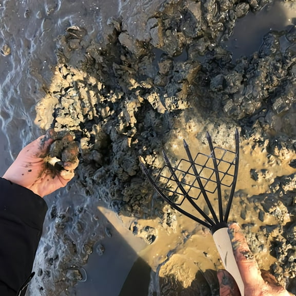 CIMAXIC clam rake for clamming Hand Digging Garden Tools High-carbon Steel 1Pcs