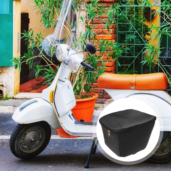 Worgeous Black Bicycle Basket Inner Bag Electric Bike Basket Bag Large Capacity Waterproof Dustproof Design Bike Carrying Bag For Outdoor Travel Cycling Accessories