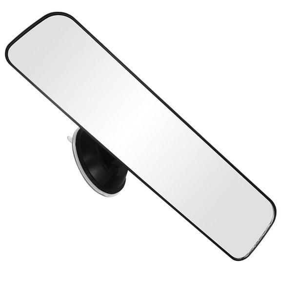Worgeous Black Car Mirror for Safe Baby Monitoring with Wide Angle View and Suction Cup Installation
