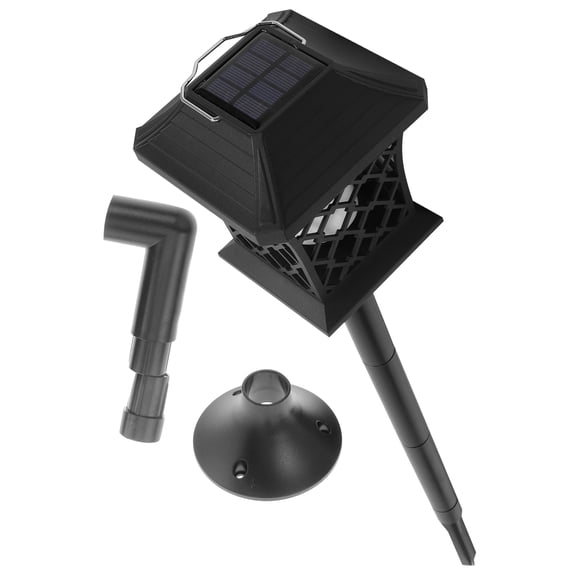 Worgeous Black Solar Lamp for Outdoor Decoration Waterproof and Easy to Fix Perfect for Yard Garden or Pathways
